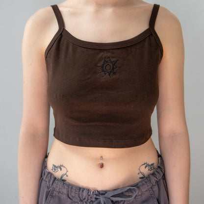 Brown Spaghetti Crop Top