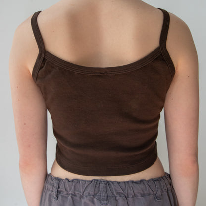 Brown Spaghetti Crop Top