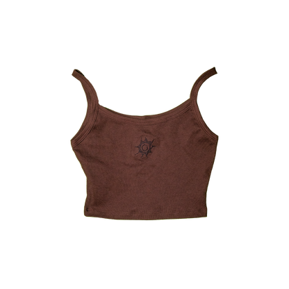 Brown Spaghetti Crop Top