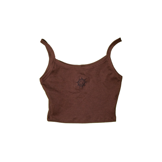 Brown Spaghetti Crop Top