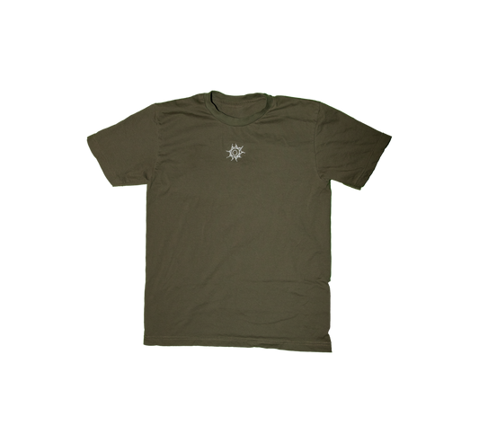 Moss Green Embroidered Tee Shirt